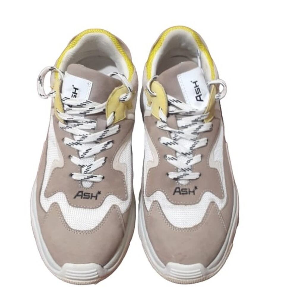 ASH SNEAKERS SUEDE GRAY MUSTARD SIZE: 10